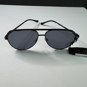 NWT QUAY Australia High Key Rimless Aviator Sunglasses, Black Frame #2015-151-CE